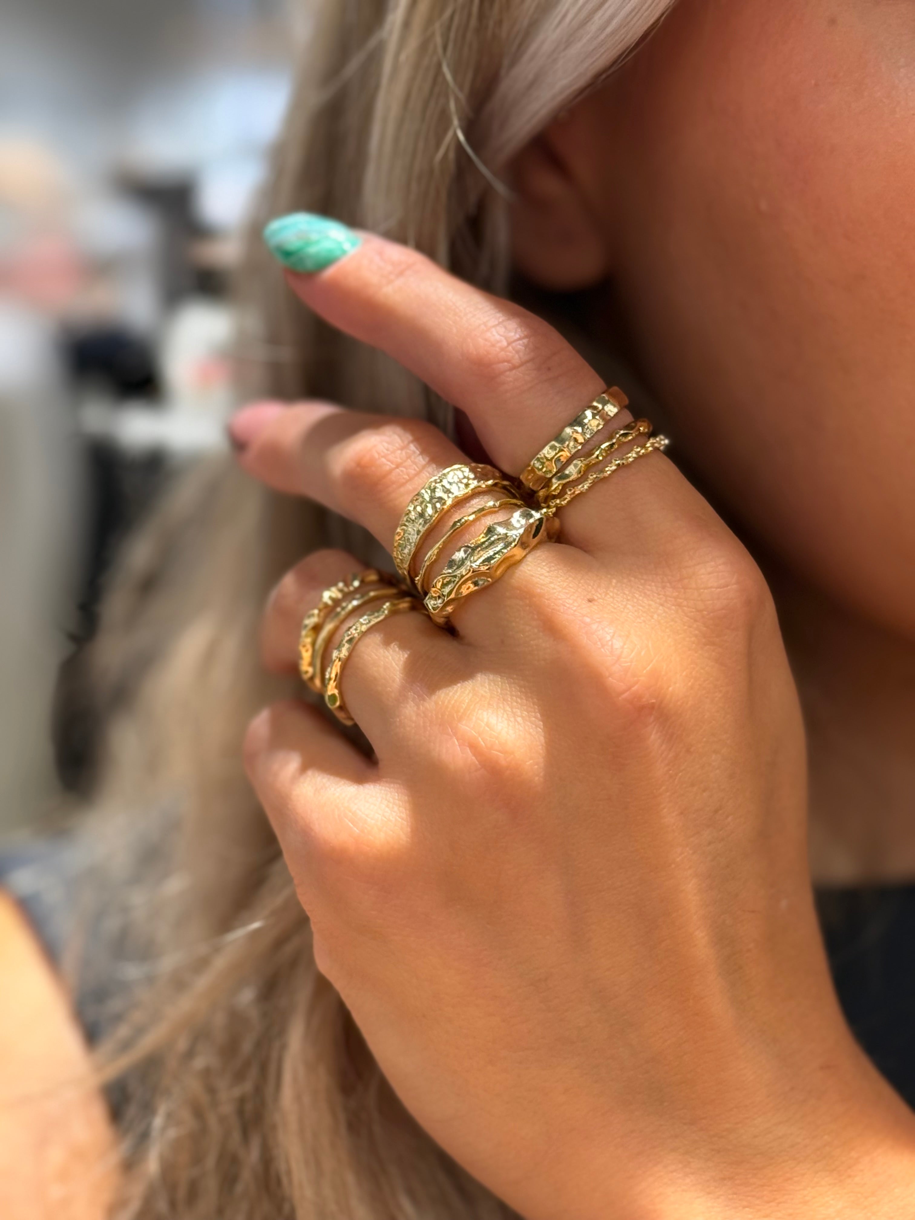 PCBUBU Rings - Gold Colour